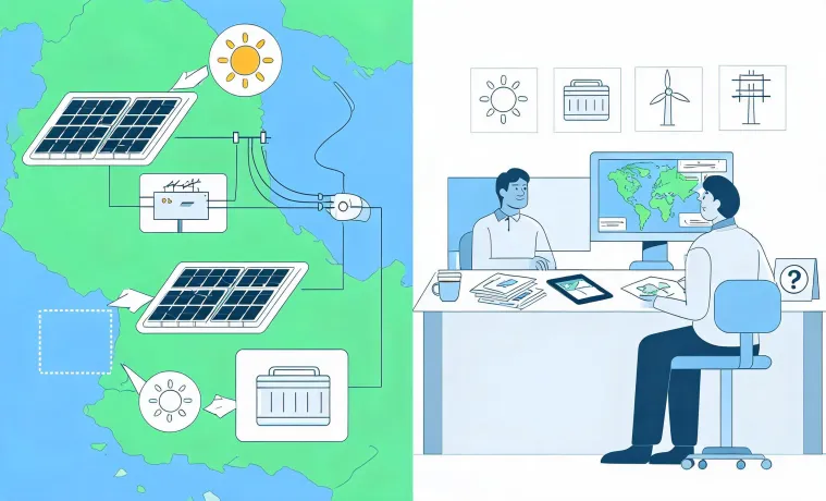 Solar project support planning map